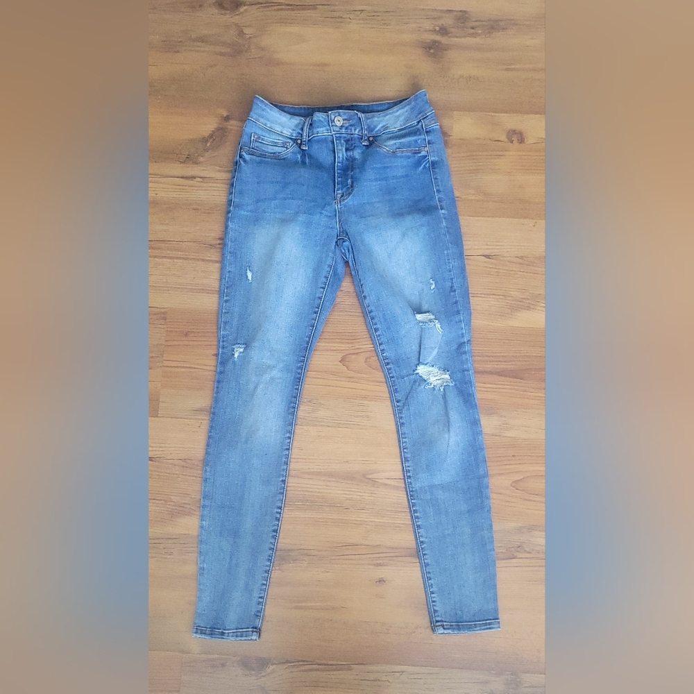 Rewash Women's Distressed Blue Jeans
